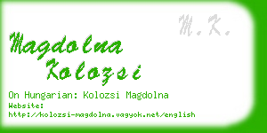 magdolna kolozsi business card